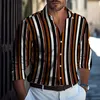 Men's Casual Shirts Mans Clothes Shirt Daily Party T Dress Up Band Collar Button Down Lapel Neck Long Sleeve For Male Man