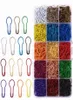 750 Pieces 15 Colors Assorted Bulb Safety Pins Pear Shaped Pins Knitting Stitch Markers Sewing Making with Storage Box5831941