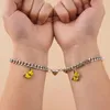 Link pulseiras de alcance rápido 2 unidades / conjunto para casal borboleta amor coração ímã presente para homens e mulheres