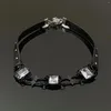 Pendentif Colliers Mode Clear Zircon Noir Collier pour femmes Accessoires Y2K Corée Anniversaire Cadeau Bijoux En Gros Charm Chocker 2024