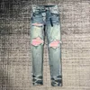 Designer for Men Women Pants Purple Brand Jeans Summer Hole 2023 Nuovo Stile ricamo