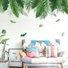 Plantes tropicales feuille de bananier Stickers muraux pour salon chambre fond mur décor vinyle sticker mural décor à la maison affiches murales 240106