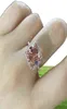 Elsieunee 18K Rose Gold Color Morganite Diamond Rings for Women Solid 925 Sterling Silver Wedding Ring Fashion Fine Jewelry Gift 25998023