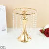 Party Decoration Wedding Centerpiece Flower Rack Crystal Candle Holder Vase Stand Home Table Decor Floral Bouquet Supplies