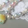 Little Children Baby Accessories Ocean Shell Mermaid Bead Necklace Bracelet Two Piece Girl Jewelry Set