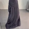 Vêtements ethniques 2 pièces Abaya Femmes musulmanes Ouvert Kimono Intérieur Maxi Robe Ensemble Turquie Kaftan Aaab Robe Jalabiya Dubaï Caftan Eid Party Ramadan