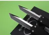 Micro Tech A07 OTF Auto Knife 3.543 "440C stålblad, zink aluminiumlegeringshandtag, camping utomhusverktyg Taktisk strids självförsvar knivar