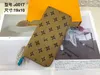Designer bokväska zippy plånbok mjuk läder män kvinnor ikoniska strukturerade mode långa blixtlås plånböcker myntväskor kortsinnehavare A77