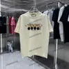 Xinxinbuy 2024 Men Designer Tee Tシャツイタリアパリドラゴンカラフルレター印刷女性ブラックホワイトレッドイエローブルーS-2xl