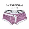 Sous-vêtements pour hommes, sous-vêtements roses, taille basse, boutons sexy, boxeurs, couleur unie, personnalité, sport, coton, short