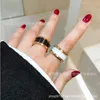 Ictc Designer Bvlger Band Rings Little Red Man Charity Anello in ceramica bianca e nera Baojia Classic Narrow Wide Version Uomo Donna Coppia Argento sterling 925