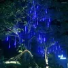 Strings 8 Tubes LED Meteor Shower Rain String Lights Waterproof Outdoor Christmas Decorative Tree Fairy Garland Light