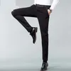 Official Business Casual Suit Pants For Men Fashion Long Pants Male Cotton Solid Wedding Dress Slim Fit Plus Big Size 28-40 240106