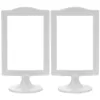 Frames Double Sided Standing Picture Frame 2Pcs Pedestal Po Inserts & Base Desktop Vertical Decorative