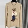 Suéter dos homens Rl Designer Mulheres Knits Bear Sweater Ralphs Polos Pulôver Bordado Moda Malha Manga Longa Casual Impresso Lã Algodão Macio Unissex 47xv6