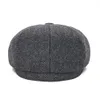 Jangoul Woolen Tweed Kid Sboy Cap Boy Girl Herringbone Child Flat Cap Liten Size Teddler Youth Beret Hat Boina 001 240108