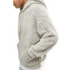 Herrtröjor tpjb höst vinter män toppar mode casual dragstring huven långärmad pullover hoodie lamm plysch tjock fick tröja