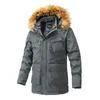 Herren-Trenchmäntel, Winter-Windjacke, warm und winddicht, Parker-Daunenjacke, hochwertige Outdoor-Casual-Männerkleidung, lang