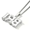Fint smycken halsband Personlig 5a zirkon diy alfabetet anpassat brev hänge halsband för smycken gör män och kvinnor
