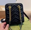 Cross Body classical explosive BAG black matelasse chevron leather antique gold-toned hardware Tote Bags