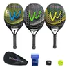 2023 padel raquete de tênis praia fibra carbono raquet cricket bat capa gotas homem saco pá y240108