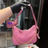 Women Designer Saffiano Hobo pod pachami Bag Włochy Milano Luksusowa marka P Trójkąt Cowhide Skórzane torby krzyżowe Lady Chain Pasek Mały hobos wieczorowy torebka