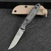 Faca esee stonewashed dc53 aço lâmina fixa sobrevivência ao ar livre faca de caça edc tático militar engrenagem presente bainha kydex