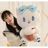 Animais de pelúcia de pelúcia 38cm gato bonito com sorvete branco p brinquedo kawaii pp algodão slee travesseiro festival presente boneca crianças brinquedos gota entrega dh7ka