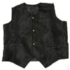 Adult Men Vintage Vest Waistcoat Victorian Black Steampunk Style Gothic Jacquard Swallow Top Costume For Men's Blazer Suit 240106