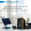 Anschlüsse 2 in 1 Sender Empfänger Tx Rx Modus Aptx Ll Aac Sbc Bluetooth 5.2 Transceiver Drahtloser Audioadapter mit integriertem Mikrofon