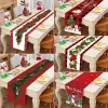 Décorations de Noël Chemin de table de Noël Décorations de joyeux Noël 2023 pour la maison Nappe Navidad Noel Kerst Cadeaux de Noël Année 2024 Natal 230828