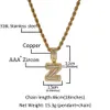 Set Charm Fashion Fine Jewelry Necklace Sugar Copper Zircon Steel Hip Hop Nya engelska bokstäver Trendiga för årsdagen Ice MWCI