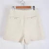 Pantalones cortos para mujer Mujeres Primavera y verano Precio especial Tweed Cremallera de cintura alta