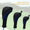 3pcs مجموعة رأس الغولف أغلفة السائقين Fairway Wood Devics for Golf Club Rods Head Head Head Head Rods Head Golfs حامل 240108