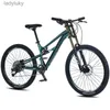 Cyklar 27,5 26 tum mjuk svans mountainbike hydraulisk skiva broms DH -cykel justerbar dubbel axelolja gaffel mtb cyklel240105