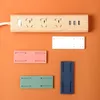 5pcs Self-Adhesive Power Socket Strip Fixator Wall Mounted Self Adhesive Punch Free Row Plug Holder for Kitchen Home Office