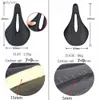 Bicicleta Saddles ELITA ONE MTB / Road Bike Saddle 240 * 143mm Fibra de Carbono Super Light Couro 96gL240108