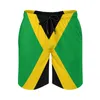 Мужские шорты с флагом Ямайки, аниме, Повседневная графика, крутая регулируемая завязка, дышащие быстросохнущие пляжные брюки, баскетбол, свободные эластичные Гавайи
