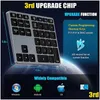 Keybody bezprzewodowe podkładka do ładowania klawiatury Numer Bluetooth dla systemu Windows 35-Keys Aluminium Numpad Keypad Accountants HKD230825 OTO7X