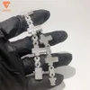NEU DIGN ICED Out Cross VVS Moissanite Kette Hip Hop Schmuck Sier 16mm Diamant Cuban Link Armband