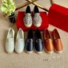 Damen-Loafer-Schuhe, Espadrilles, 100 % echtes Leder, Designer-Lammleder, Sommer, Frühling, Damen-Leinenschuhe, luxuriös, mit Zehenkappe, bequem, lässig, modisch, Größe 34–42