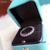 Designer Liebe Ring Luxus Marke Klassische S925 Sterling Silber Eine Schicht Kristall Zirkon Für Frauen Hochzeit Schmuck