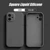 Cell Phone Cases Original Square Liquid Silicone Phone Case for IPhone 14 13 11 12 Pro Max Mini XR XS 6 7 8 SE 14 Plus 15 Pro Max Protection CaseL240105