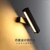 Lâmpadas de parede Long Sconces Black Sconce Blue Light Bed Head Lamp Merdiven Cute Led Mount Glass