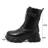 Botas Pxelena tamanho grande 34-45 plataforma robusta mulheres punk gótico trepadeiras militares motocicleta motociclista sapatos de combate