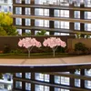 Dekorativa blommor 10st mini Cherry Blossom Tree Sand Table Landscape Plant Architecture Trees Train Scenery