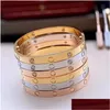 Bangle Luxury Bracelet Designer Woman Fashion Uni Charm Bracelets Stainless Steel Plated 18K Gold Jewelry Party Mens Womens Gift Drop Otfuh