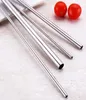 durable stainless steel 8 5 10 5 straight bend drinking straw dia 6mm 8mm 12mm straws metal bar family kitchen dhl4264256