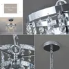 Modern Crystal Chandelier Chrome Ceiling Lighting Fixtures, 1-Light Luxury Elegant Chandeliers, Hanging Pendant Lights Fixture Decoration for Bedroom, Dining Room