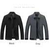BROWON Winer Jacket Men Casual TurnDown Collar Regular Fit Woolen Coat Autumn Long Sleeve Warm Outerwear Clothing 240108